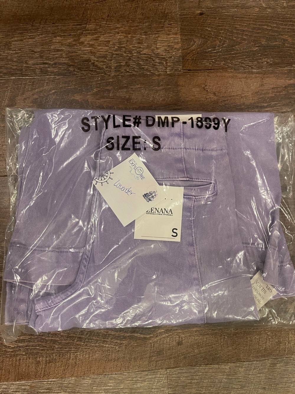 Zenana High-Waisted Wide Leg Crop Denim β Lavender - Picture 2 of 3